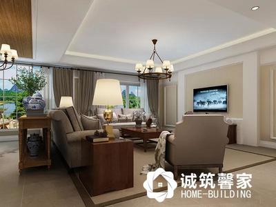 别墅装修设计 南京洺悦府308㎡ 新中式风格装修效果图